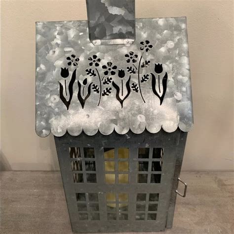 Martha Stewart Spring Light Up House Galvanized 